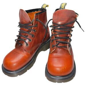 Vintage Rare Dr Martens Burnt Orange Size 5 Fits 7 1/2 Made In England
